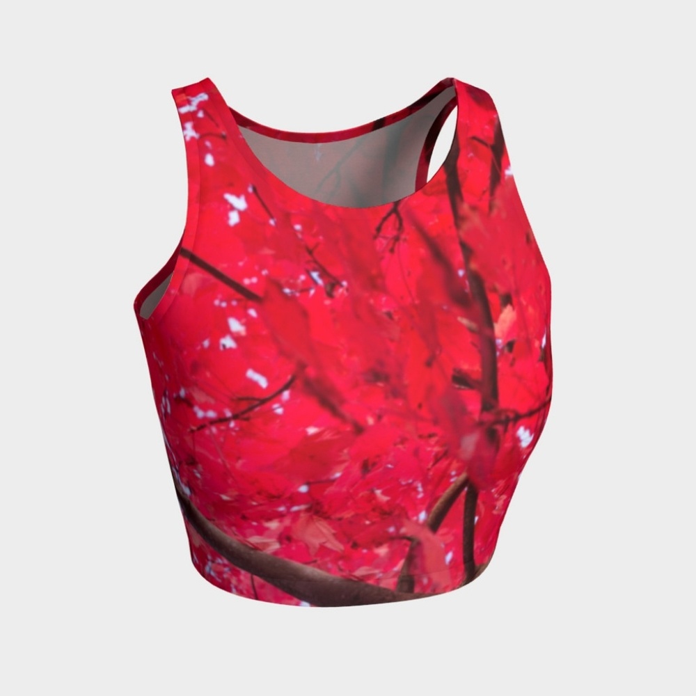 Red Forest - Athletic Crop Top